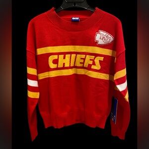 NFL Chiefs Red and Gold Crewneck Sweater
